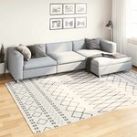 vidaXL Tapis lavable antidérapant 190x300 cm noir et blanc