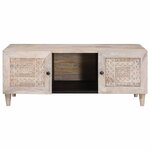vidaXL Table basse Beige 100 x 54 x 40 cm Bois d'acacia massif
