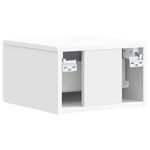 vidaXL Cabinet de chevet mural Blanc brillant 49 x 34 5 x 20 cm