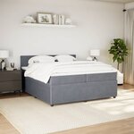 vidaXL Sommier à lattes de lit et matelas Gris foncé 200x200cm Velours
