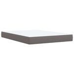 vidaXL Sommier à lattes de lit avec matelas Gris 160x200 cm Similicuir
