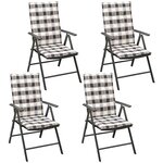 vidaXL Ensemble à manger d'extérieur 5Pièces avec coussins Aluminium Noir