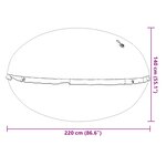 vidaXL Coussin de piscine d'hiver Bleu Ø 220 x 140 cm PVC