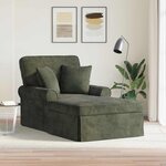 vidaXL Chaise lounge avec jupe avec coussin Vert 157 x 91 x 91 cm ARES