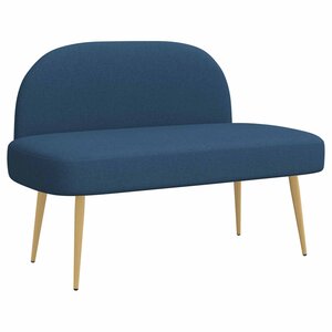 vidaXL Banc rembourré avec dossier Bleu 110 x 60 x 76 cm