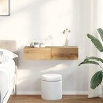 vidaXL Étagère murale avec tiroirs chêne artisanal bois d'ingénierie