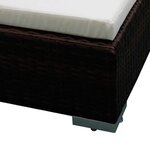 vidaXL Salon de jardin 8 Pièces avec coussins résine tressée marron