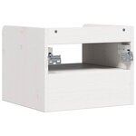 vidaXL Table de chevet avec tiroir 2 Pièces Blanc 38 x 36 x 29 5 cm