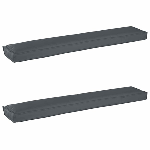 vidaXL Set de coussins de palette 2 Pièces Anthracite 200 x 40 x 8 cm
