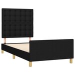 vidaXL Cadre de lit sans matelas noir 100x200 cm tissu