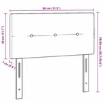 vidaXL Tête de lit avec tête de lit Gris clair 80 cm Cuir synthétique