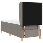 vidaXL Lit à ressorts avec matelas Taupe 200 x 80 cm tissu