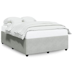 vidaXL Cadre de lit sans matelas gris clair 140x190 cm velours
