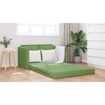 vidaXL Loveseat Vert clair Tissu  Bois 2 places Loveseat Rectangulaire