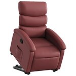 vidaXL Fauteuil inclinable Rouge bordeaux Similicuir