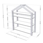 Etagère cabane POLLY - bois verni et blanc