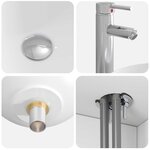vidaXL Vanité de lavabo mural Blanc 49 5 x 44 5 x 65 cm