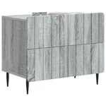 vidaXL Cabinet de chevet Sonoma gris 62 x 34 5 x 49 5 cm