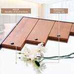 Miroir mural rectangulaire décoratif grand miroir mural 100 x 66 cm avec cadre en forme de touches de piano crochet bidirectionnel pour salon noir 20_0009775