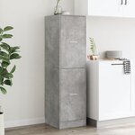 vidaXL Armoire d'apothicaire gris béton 40x41x144 5 cm bois ingénierie