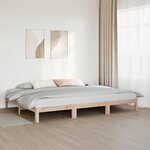 VidaXL Cadre de lit familial sans matelas 240x200cm bois massif de pin