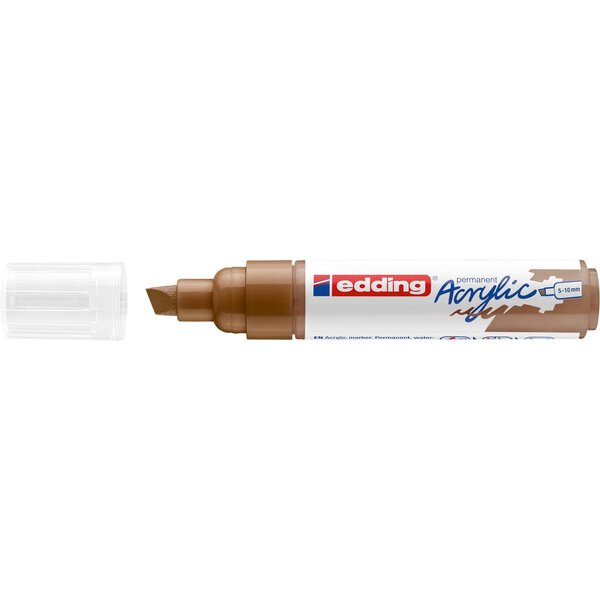 Marqueur acrylique large 5000 noisette 5-10 mm x 5 EDDING