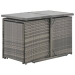 vidaXL Ensemble à manger d'extérieur 7Pièces coussins Résine tressée Gris