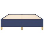 vidaXL Cadre de lit sans matelas bleu 140x190 cm tissu
