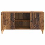 vidaXL Meuble TV Bois ancien 102 x 34 5 x 50 cm Bois d'ingénierie