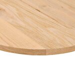 vidaXL Dessus de table 140x60x2 cm bois de chêne massif ovale