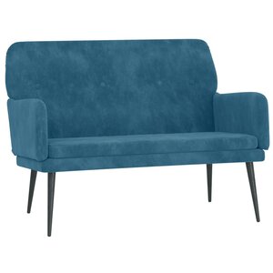 Banc banquette bleu 108 x 79 x 79 cm velours 02_0010572