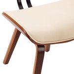vidaXL Chaises à manger lot de 4 crème bois courbé et similicuir