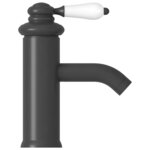vidaXL Robinet de lavabo de salle de bain Gris 130x180 mm
