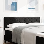 vidaXL Tête de Lit Design Blocs de Diamant Noire 144 cm Velours