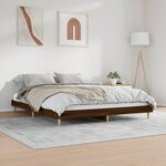 vidaXL Cadre de lit sans matelas chêne marron 150x200 cm