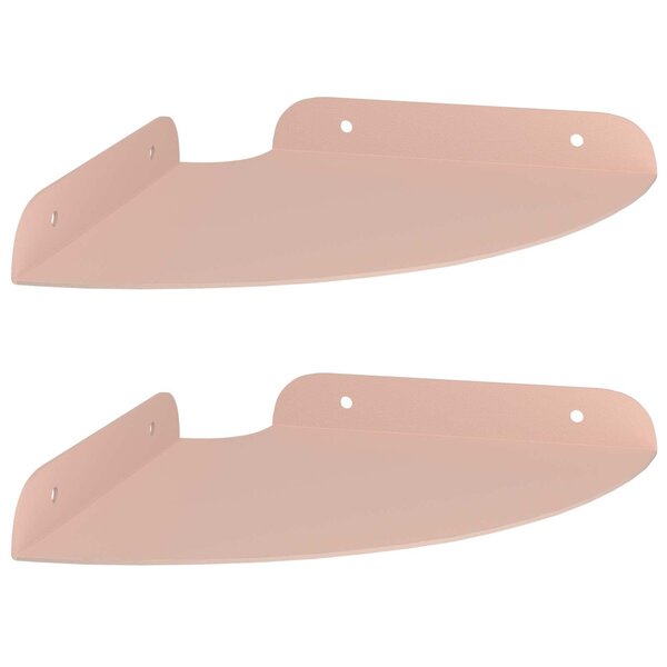 vidaXL Étagère Flottante d'Angle 2 pc Rose 18 x 18 x 2 cm