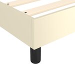 vidaXL Lit à sommier tapissier avec matelas Crème 100x200cm Similicuir