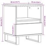 vidaXL Table de chevet Blanc brillant 40x35x50 cm Bois d’ingénierie