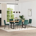 vidaXL Chaises à manger lot de 6 vert foncé velours
