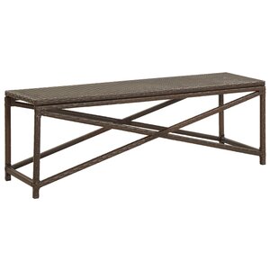 vidaXL Banc de jardin 120 cm Résine tressée Marron