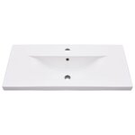 vidaXL Cadre de lavabo de salle de bain vasque à encastrer Blanc Fer