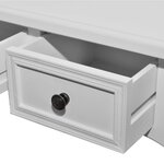 vidaXL Table de console et coiffeuse avec 3 tiroirs Blanc