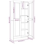 vidaXL Armoire à vitrine Chêne fumé 82 5x30 5x185 cm Bois ingénierie