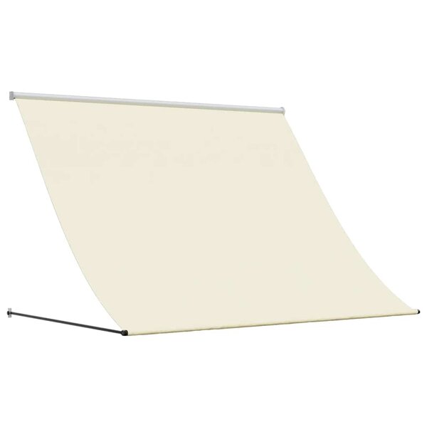 vidaXL Auvent rétractable crème 250x150 m tissu et acier