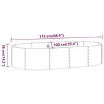 vidaXL Lit surélevé de jardin Acier galvanisé Anthracite