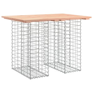 vidaXL Table de jardin Gabion Design 100x70x72 cm Bois massif Douglas