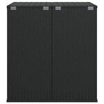 vidaXL Boîte à coussins de jardin Résine tressée 100x97 5x104 cm Noir
