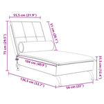 vidaXL Chaise longue de massage avec traversin gris clair velours