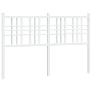 vidaXL Tête de lit métal blanc 120 cm