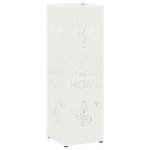 vidaXL Porte-parapluie avec stockage Blanc 15 5 x 15 5 x 49 cm Métal